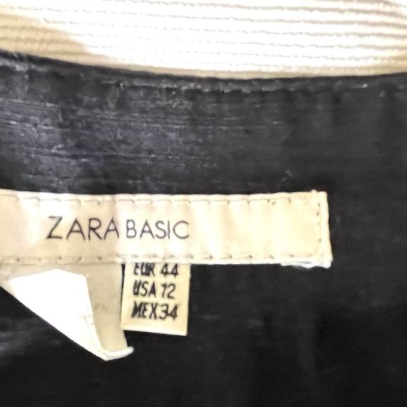 Zara black rayon blazer & pants 2 Pc summer suit for women US 10-12 - Picture 6 of 16